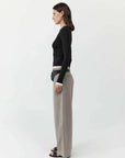 St Agni Organic Cotton Layered Long Sleeve Top Black