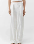 St Agni Relaxed Pleat Pants Off White