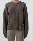 St Agni Wool Crew Neck Jumper Taupe Melange
