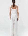 St Agni Relaxed Pleat Pants Off White