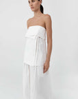St Agni Strapless Wrap Top Off White