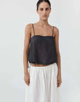 St Agni Woven Check Drawstring Cami
