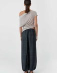 St Agni Fine Jersey Off Shoulder Top Soft Ash