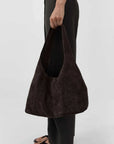 St Agni Suede Soft Bag Coffee
