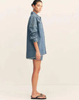 Shona Joy Raquel Oversized Shirt Vintage Blue