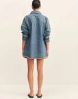 Shona Joy Raquel Oversized Shirt Vintage Blue