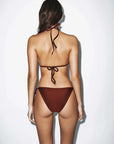 C.Design Tie Side Brief Burgundy Shimmer