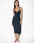 C.Design Structured Resort Dress Nero Black Matt