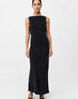 St Agni Drapped Cowl Dress Black