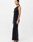 St Agni Drapped Cowl Dress Black