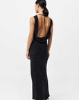 St Agni Drapped Cowl Dress Black