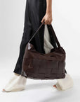 St Agni Woven Large Tote Chocolate