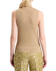 Scotch and Soda Metallic Poitelle Knitted Tank Gold