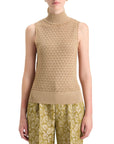Scotch and Soda Metallic Poitelle Knitted Tank Gold