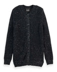 Scotch and Soda Sequin Mid Length Cardigan Evening Black