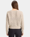 Scotch and Soda Boucle V Neck Relaxed Pullover Oatmeal Melange