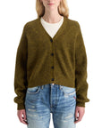 Scotch and Soda Fuzzy Relaxed Cardigan Olive Melange