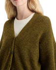 Scotch and Soda Fuzzy Relaxed Cardigan Olive Melange