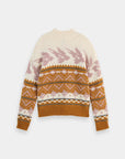 Scotch and Soda Metallic Fair Isle Pullover Tobacco