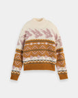 Scotch and Soda Metallic Fair Isle Pullover Tobacco