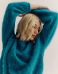 World Of Nomads Stella Cashmere Boat Neck Knit Ocean