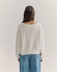 World of Nomads Stella Cashmere Boat Neck Knit Snow