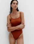 Nagnata Ballet Wool Bodysuit Clay