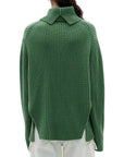 Bassike Chunky Oversized Turtleneck Green