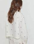 Deiji Studios Boxy Shirt Floral Stripe