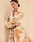 Mes Demoiselles Smirf Oversized Silk Shirt Yellow