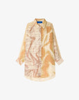 Mes Demoiselles Smirf Oversized Silk Shirt Yellow