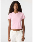 Bassike Raw Edge Baby TShirt Powder Pink