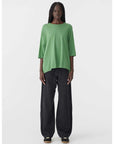 Bassike Slouch Side Step T Shirt Fern
