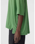 Bassike Slouch Side Step T Shirt Fern