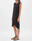 Bassike Slim Muscle Tank Dress Black