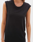 Bassike Slim Muscle Tank Dress Black
