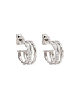 By Charlotte Entwined Heart Hoops Sterling Silver