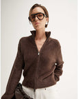 Elka Collective Leon Knit Cardigan Chocolate