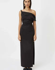 Camilla and Marc Mara Asymmetric Midi Dress Black