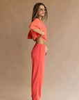 Araminta James Zip Ham Trackpant Coral