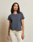 Perfectwhitetee Harley Cotton Short Sleeve Boxy Crew Tee Night