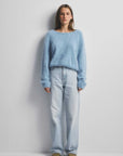 World Of Nomads Stella Cashmere Boat Neck Knit Sky