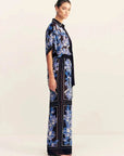Shona Joy Sabine Drawstring Pant Bluewing Mosaic