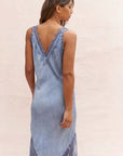 Charli Solange Slip Dress Washed Blue