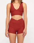 Zulu and Zephyr 4 Inch Bike Short Red Waffle