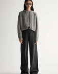 Elka Collective Abigail Knit Cardigan Grey Marle