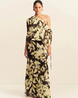Shona Joy Benny Blouson Maxi Dress Ristretto Butter