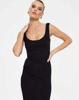 Effie Kats Gabel Midi Dress Black