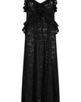 Spell Lux Lisbon Lace Strappy Maxi Dress Onyx
