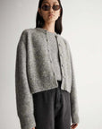 Elka Collective Abigail Knit Cardigan Grey Marle
